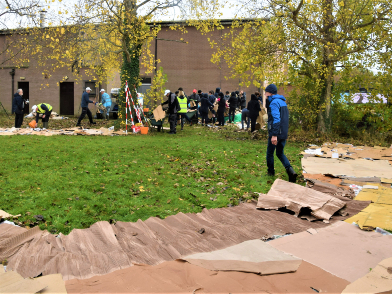 Soil prepartion day in Old Bawn Community School November 2021